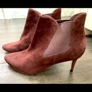 Cole Haan, size 9.5, brown suede booties.